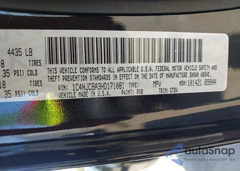 2017 Jeep Compass Sport Se Fwd from USA, damaged, VIN 1C4NJCBA3HD171081